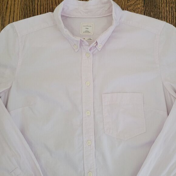 GAP Women's Oxford Pink Long Sleeve Shirt Button Down Size XS - Picture 1 of 12